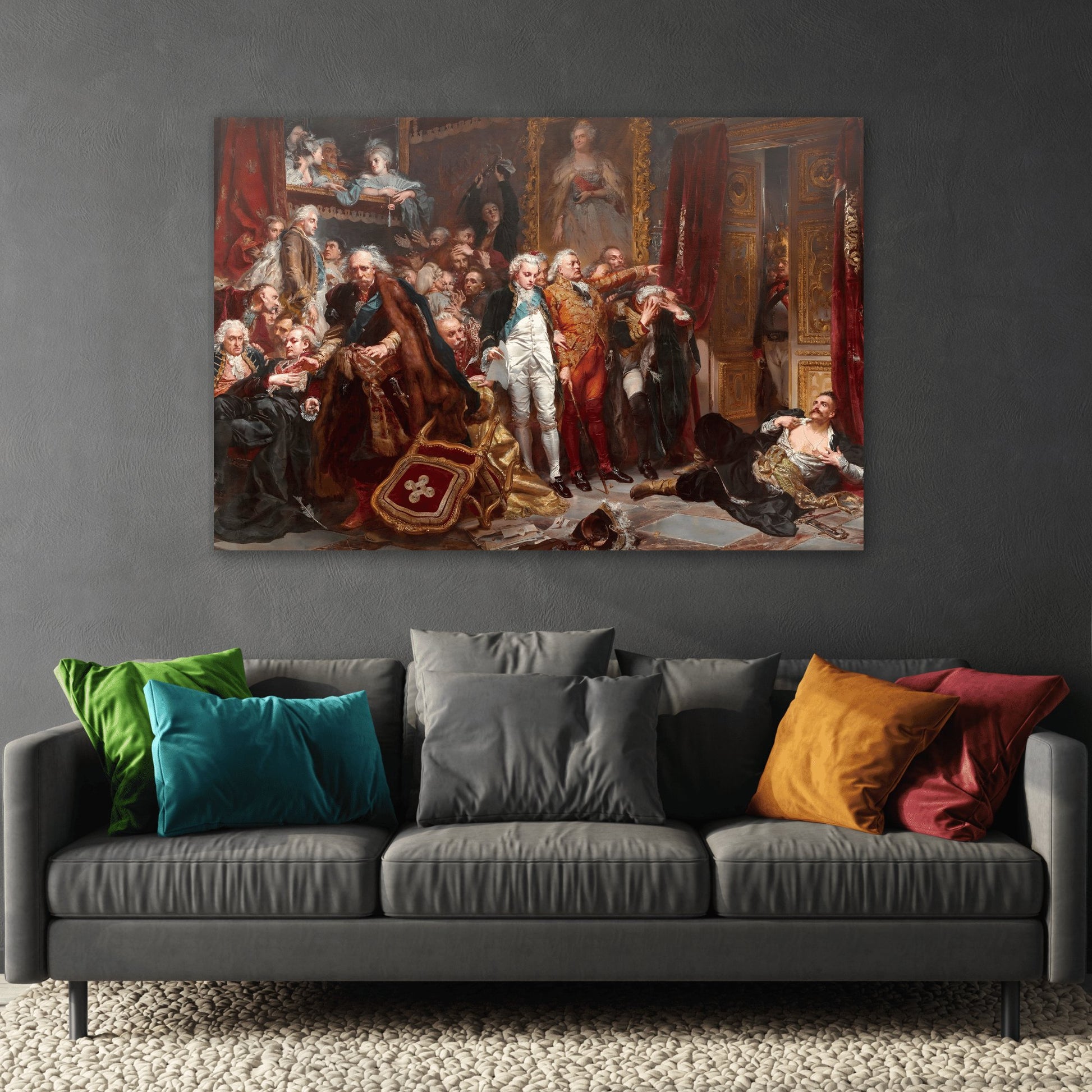 Jan Matejko Rejtan - Canvas Wall Art Reproduction