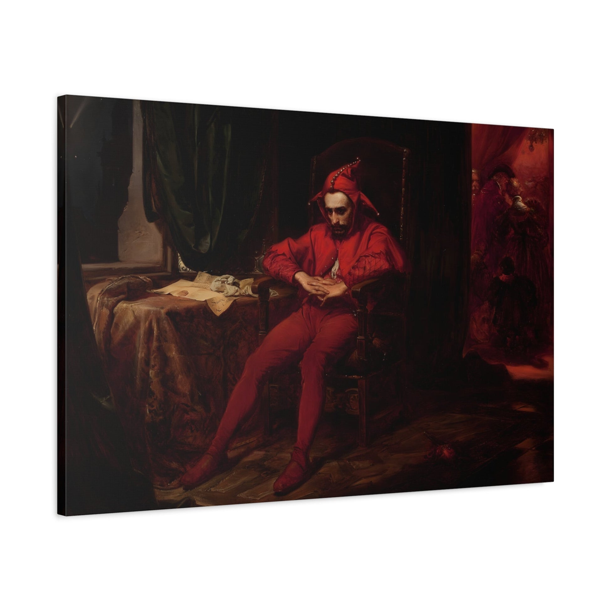 Jan Matejko Stanczyk Poland Canvas Print - During a Ball at the Court Wall Art - YesArtYes