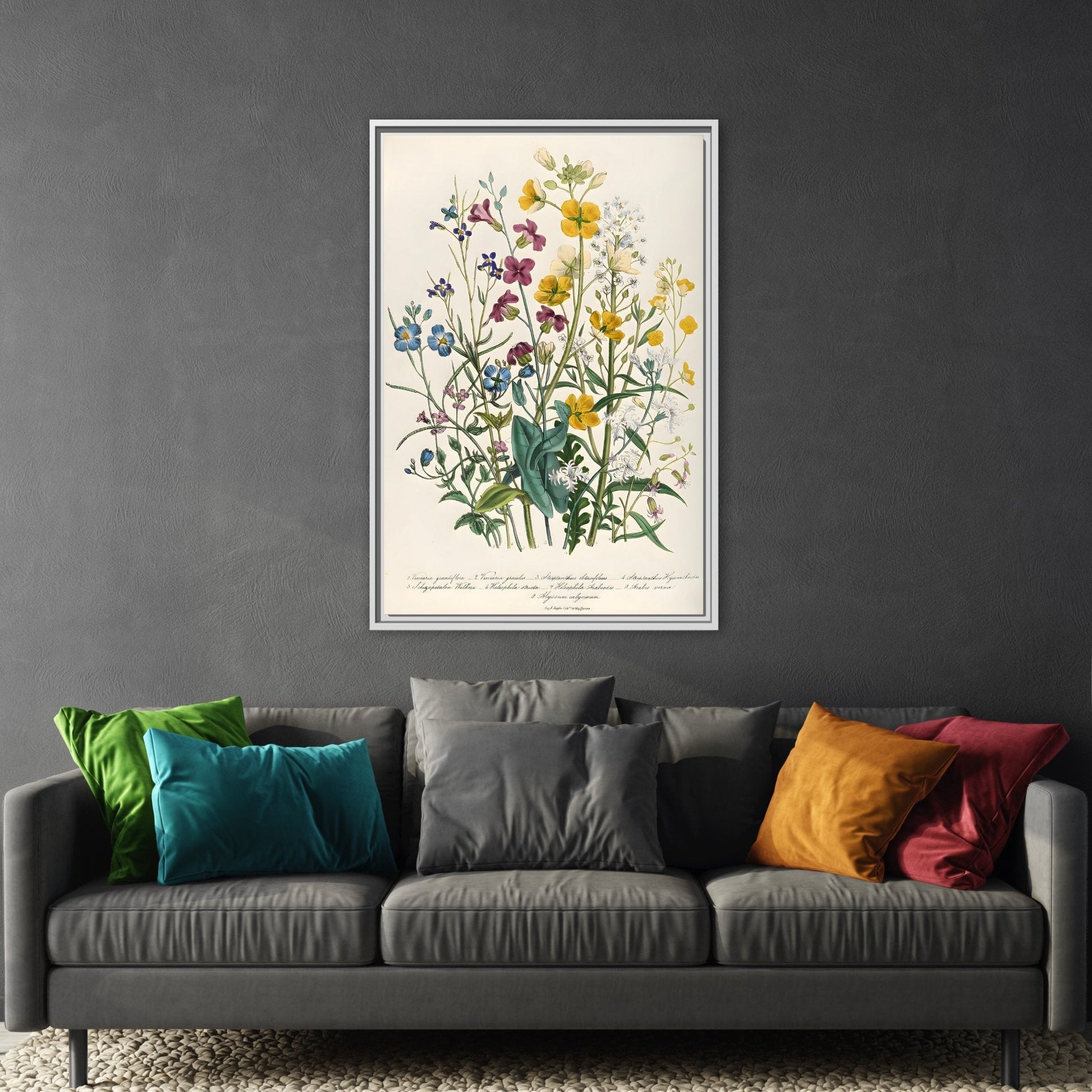 Jane Loudon Buttercups Canvas Wall Art Print - Flowers Forget Me Nots