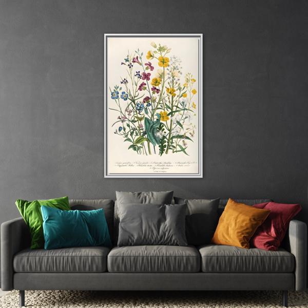 Jane Loudon Buttercups Canvas Wall Art Print - Forget Me Nots Flowers - YesArtYes