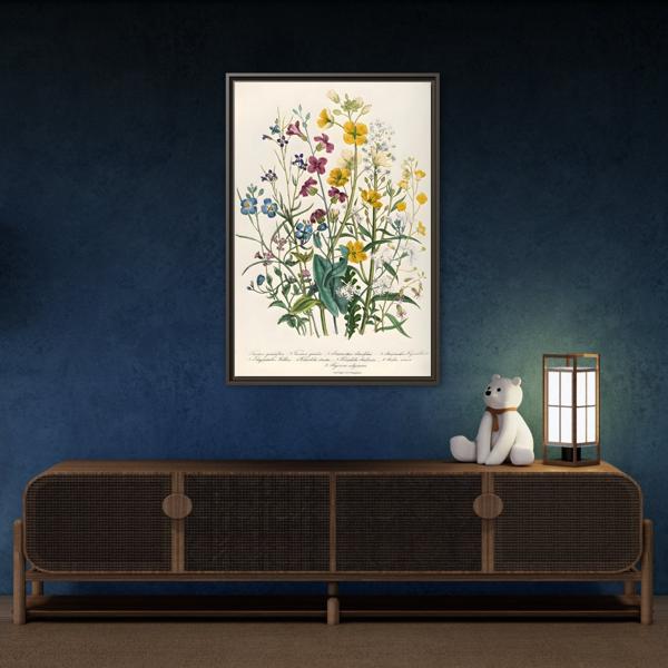 Jane Loudon Buttercups Canvas Wall Art Print - Forget Me Nots Flowers - YesArtYes