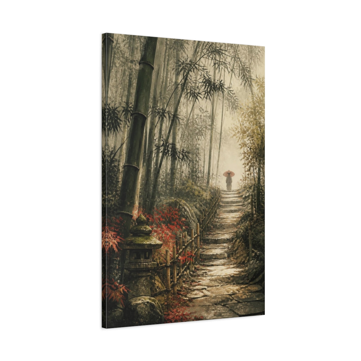 Main Mockup. Japanese Bamboo Path shown as canvas print
