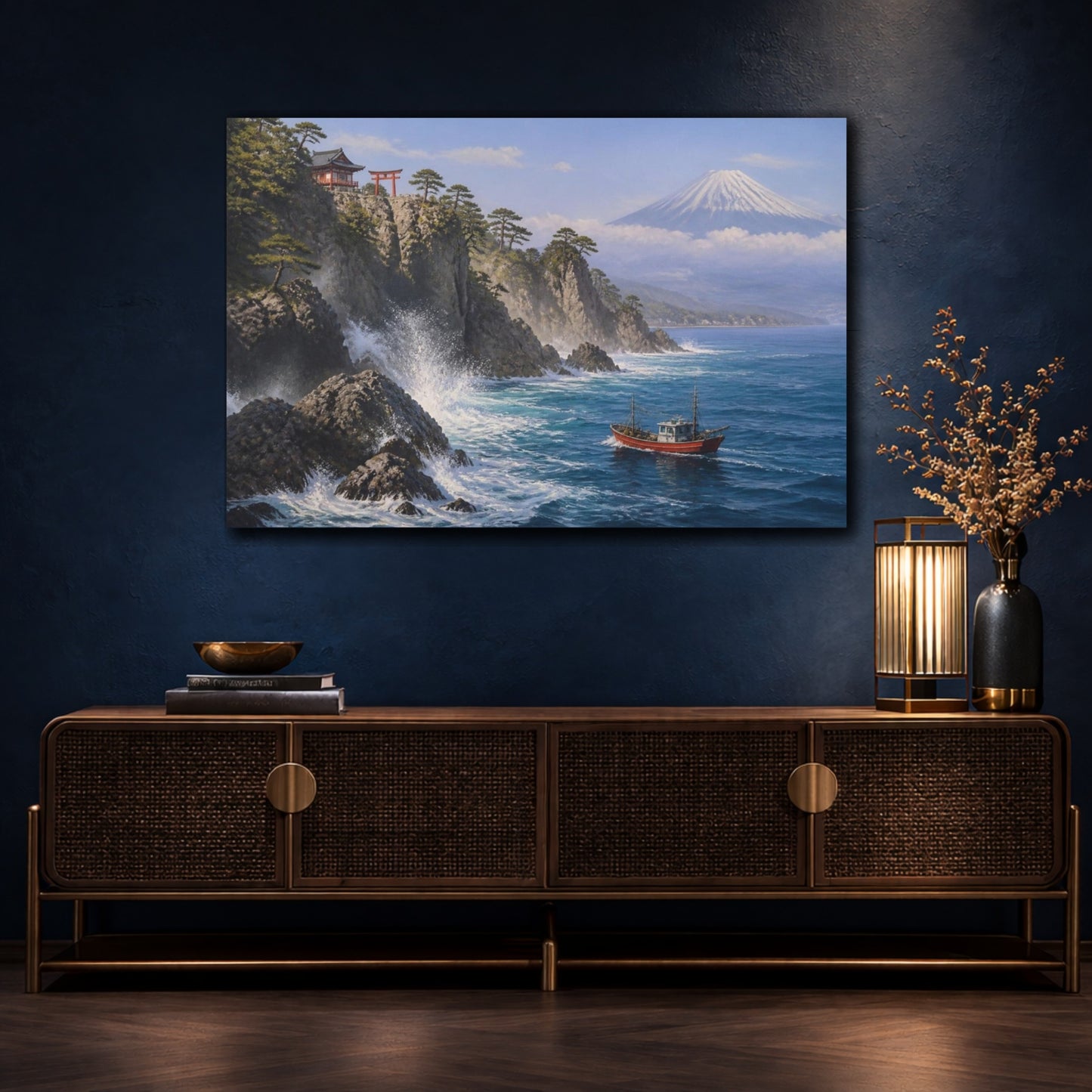 Mockup 4. Japanese Cliff Shrine shown as canvas print