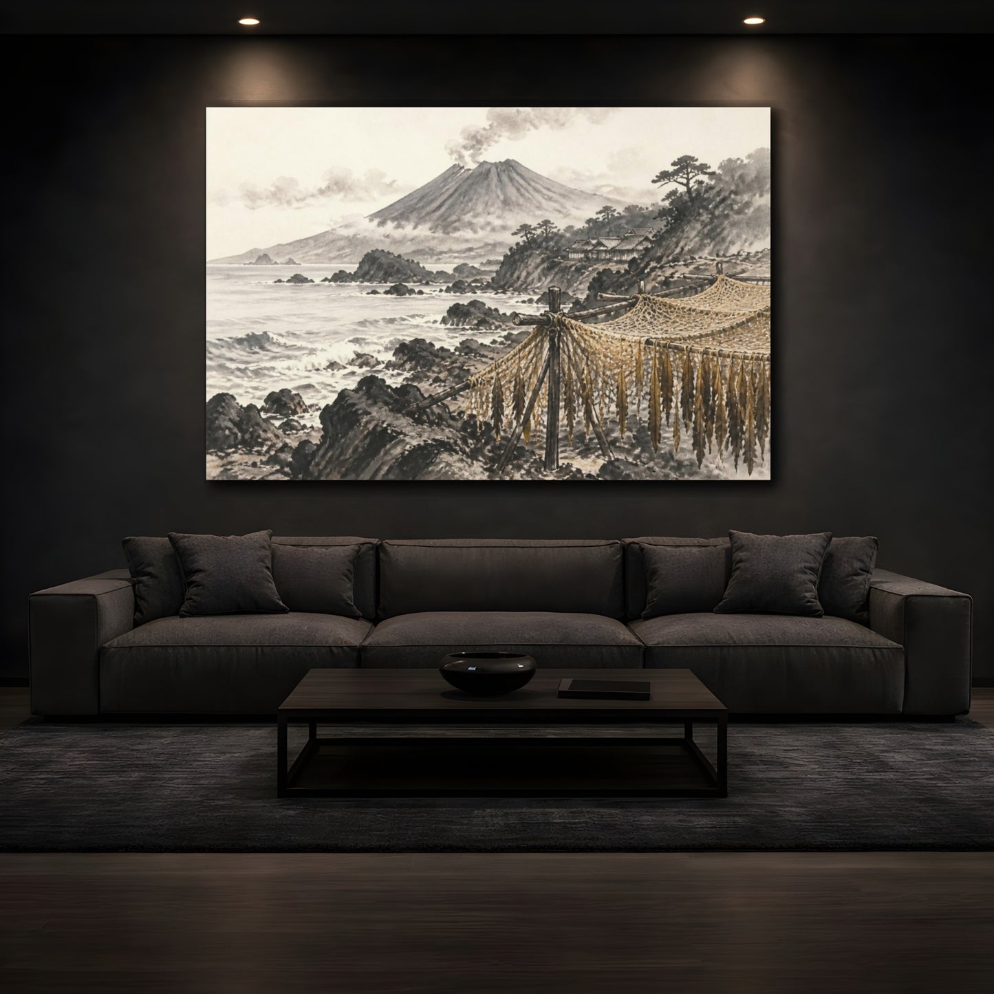 Mockup 3. Japanese Coastal Nets shown as canvas print