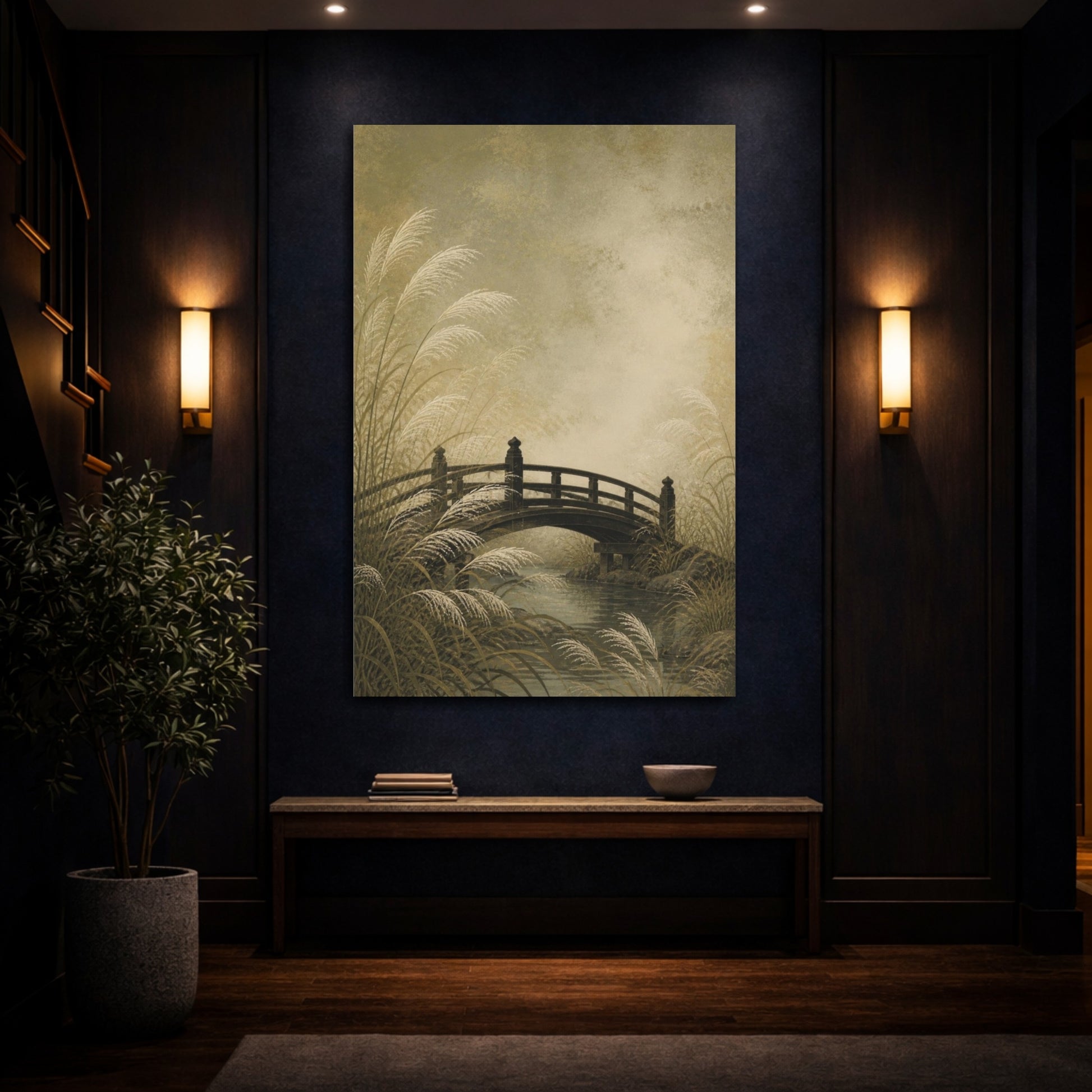 Mockup 4. Japanese Garden Bridge shown as canvas print
