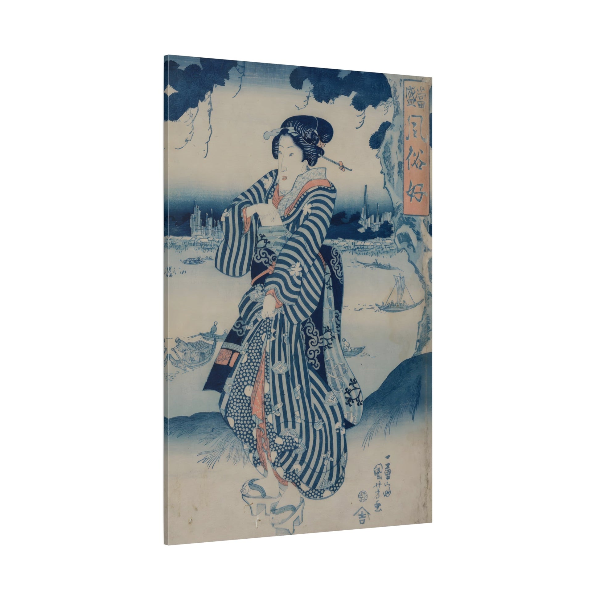 Japanese Geisha Canvas Print - Utagawa Kuniyoshi Wall Art - YesArtYes