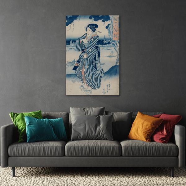 Japanese Geisha Canvas Print - Utagawa Kuniyoshi Wall Art - YesArtYes
