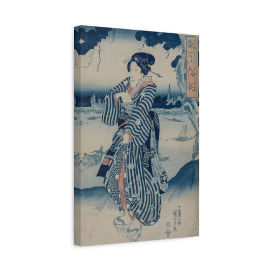 Japanese Geisha Canvas Print - Utagawa Kuniyoshi Wall Art - YesArtYes