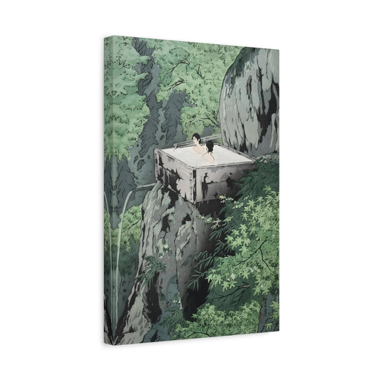 Japanese Kawase Hasui Canvas Print - Shirahone Hotspring Shinshu Wall Art - YesArtYes