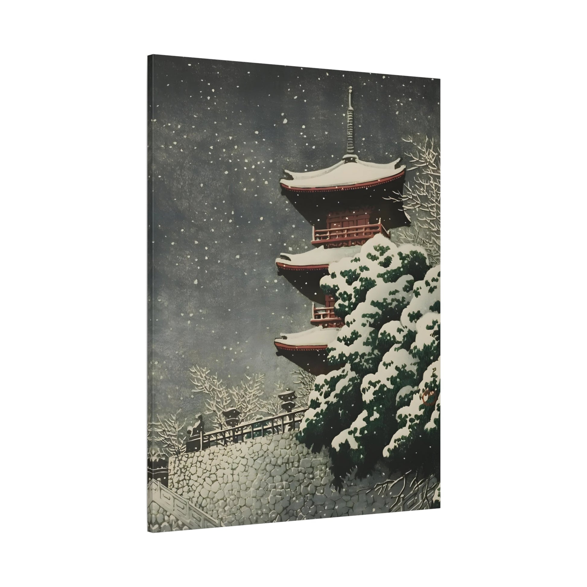 Japanese Kawase Hasui Canvas Print - Yasugi Temple Wall Art - YesArtYes