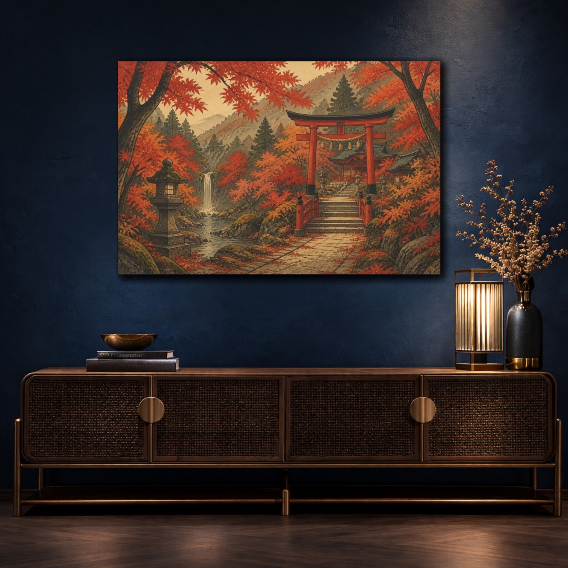 Mockup 4. Japanese Maple Shrine shown as canvas print