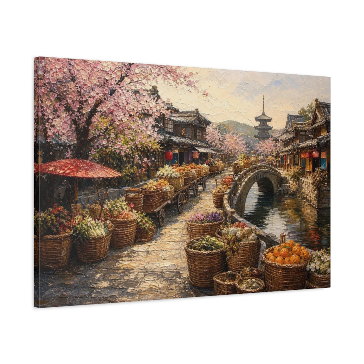 Main Mockup. Japanese Market Bridge shown as canvas print