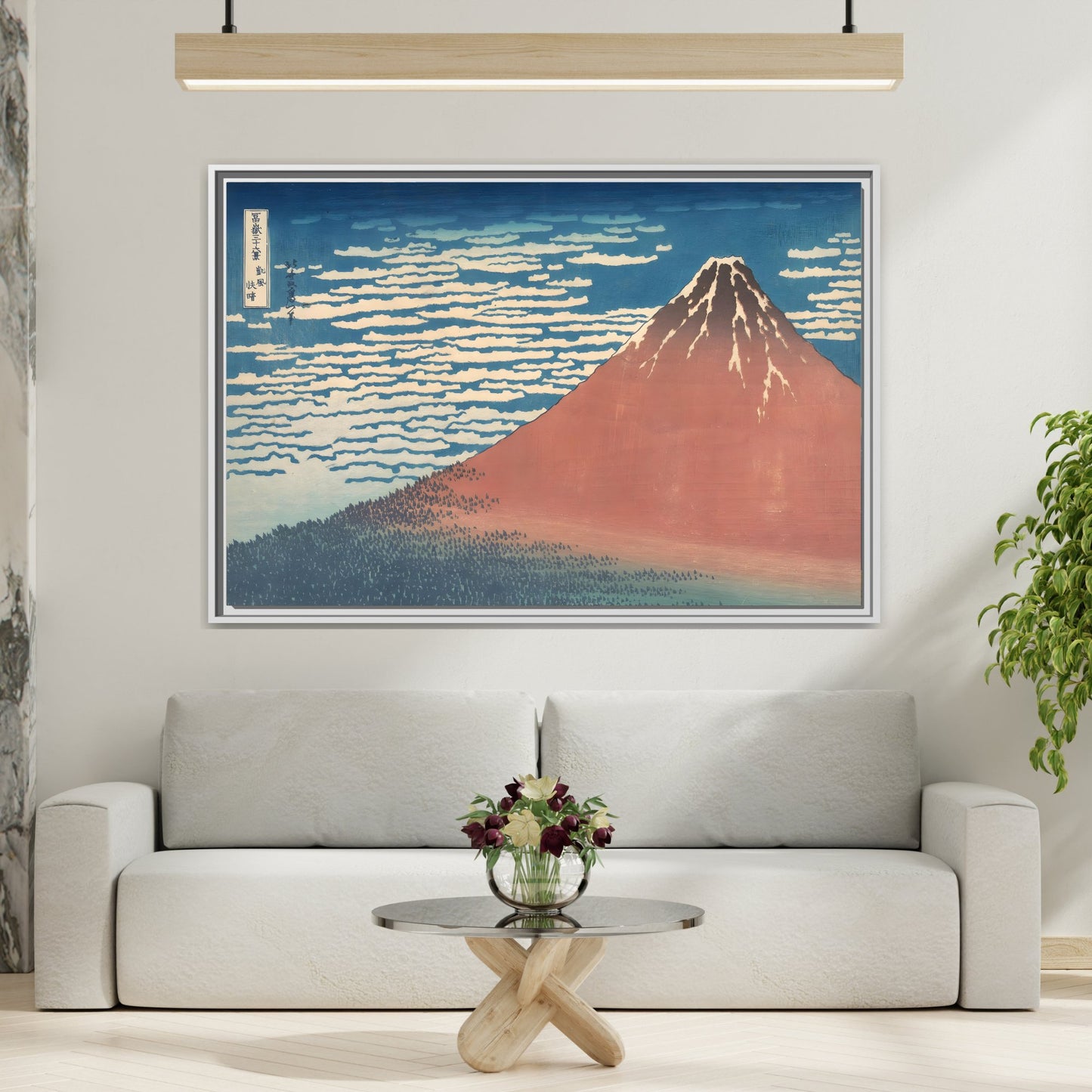 Japanese Red Fuji Canvas Wall Art Print - Katsushika Hokusai Painting