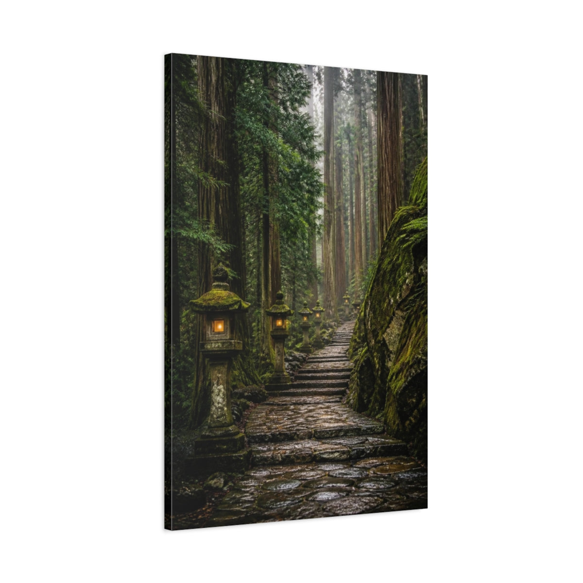Main Mockup. Japanese Stone Pathway shown as canvas print