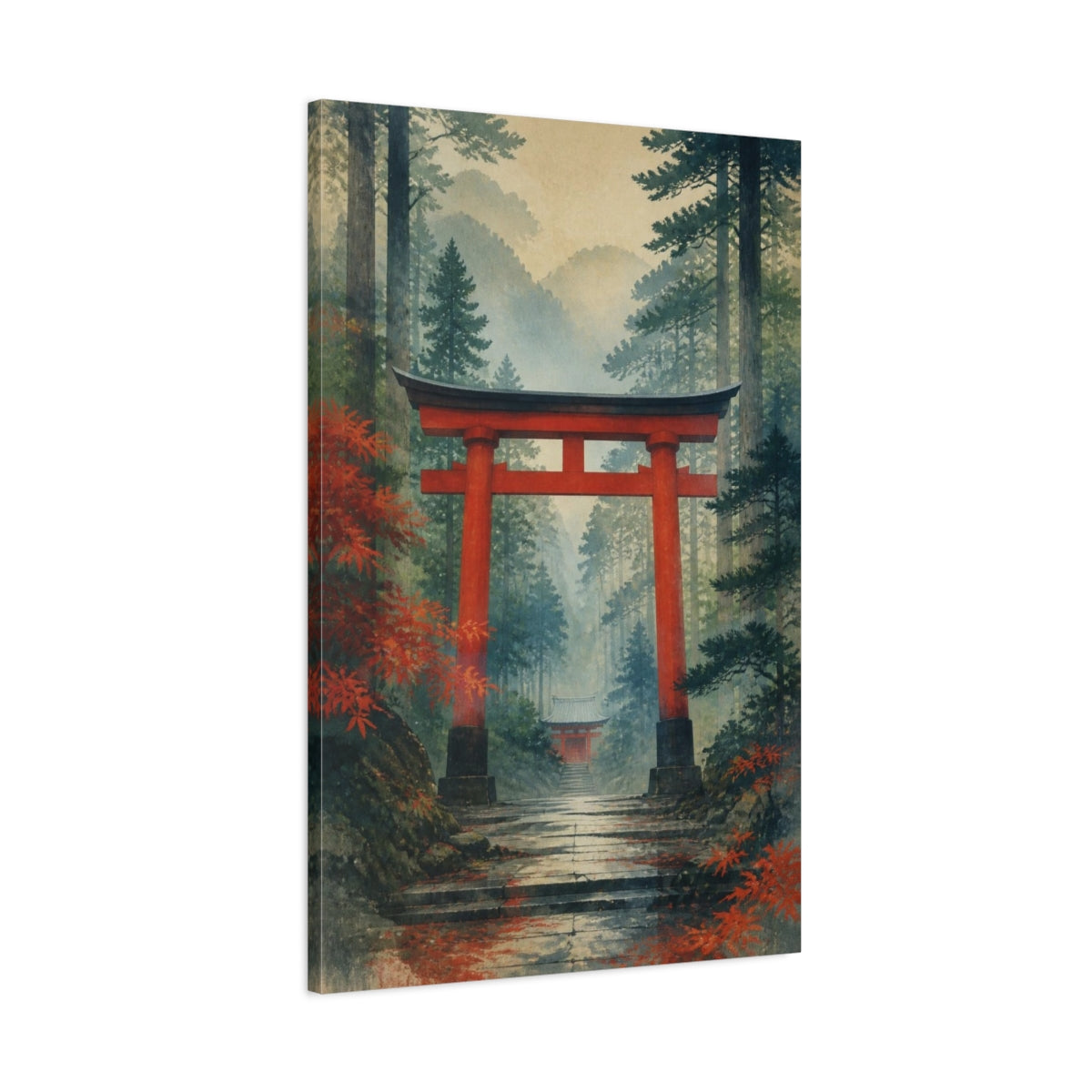 Main Mockup. Japanese Torii Gate shown as canvas print