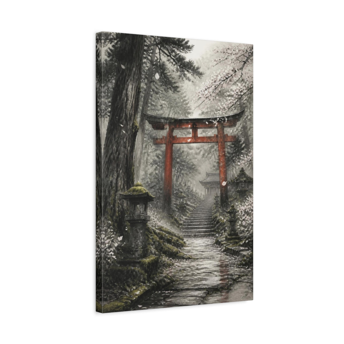 Side Mockup 3. Japanese Torii Gate shown as canvas print