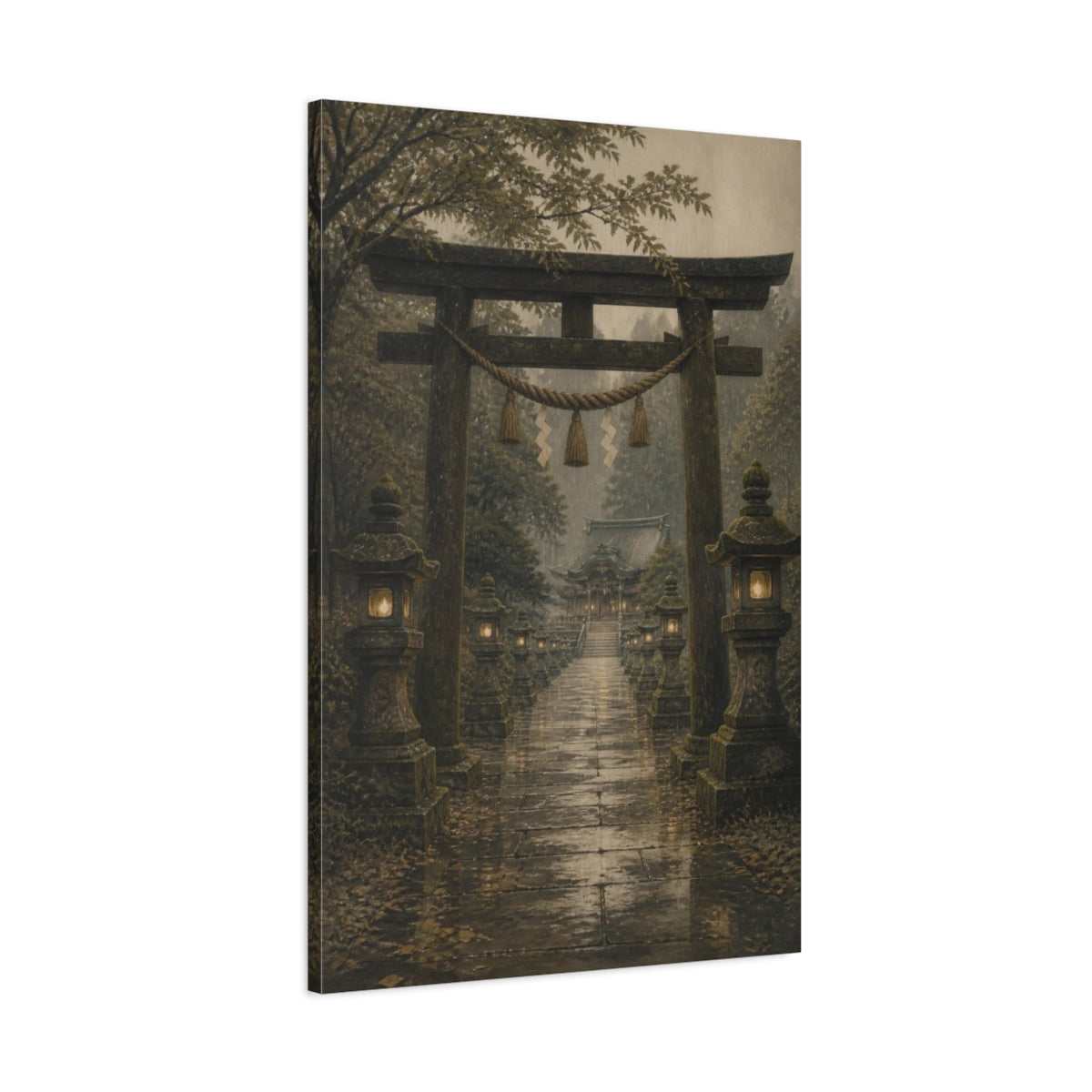 Main Mockup. Japanese Torii Gate Path shown as canvas print
