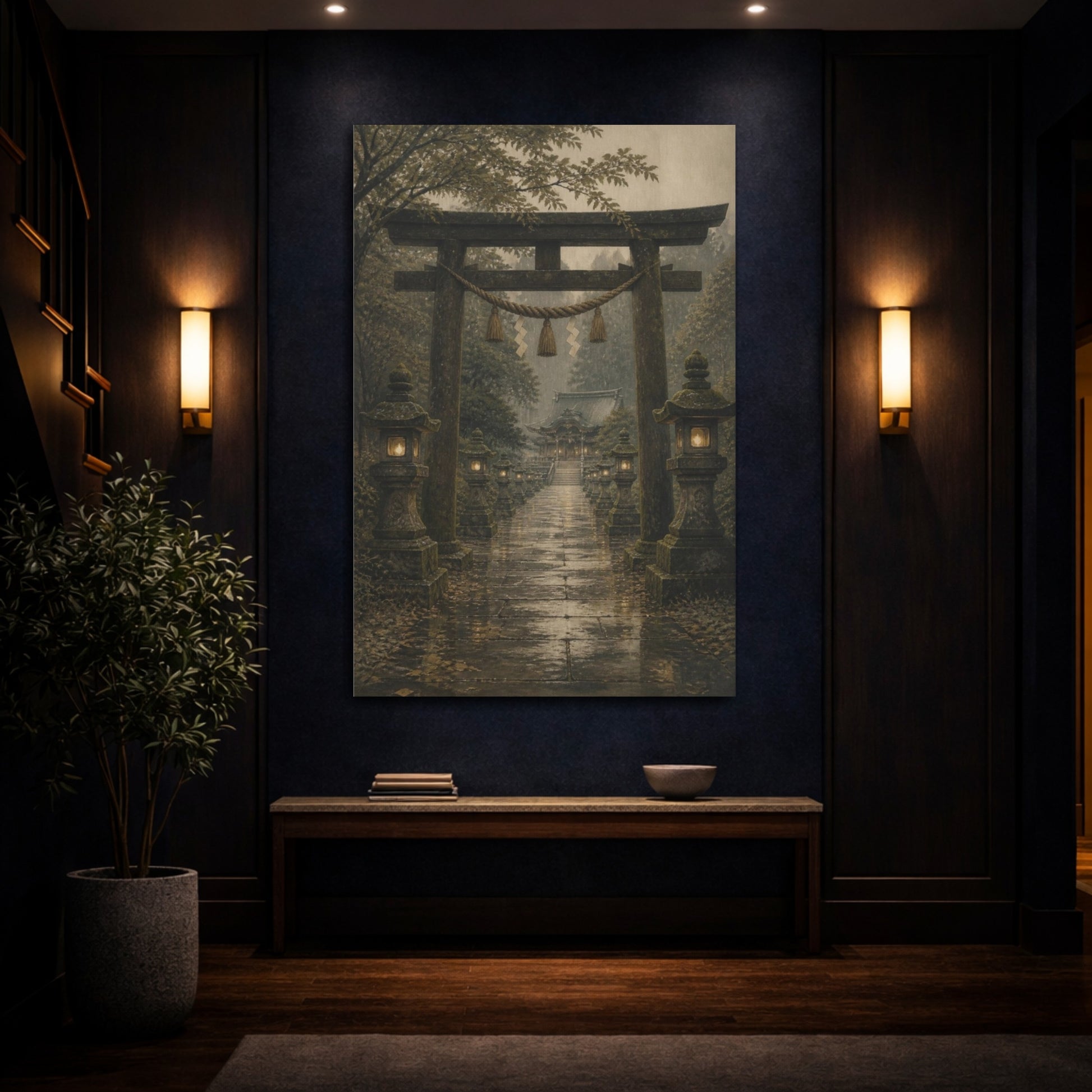 Mockup 4. Japanese Torii Gate Path shown as canvas print