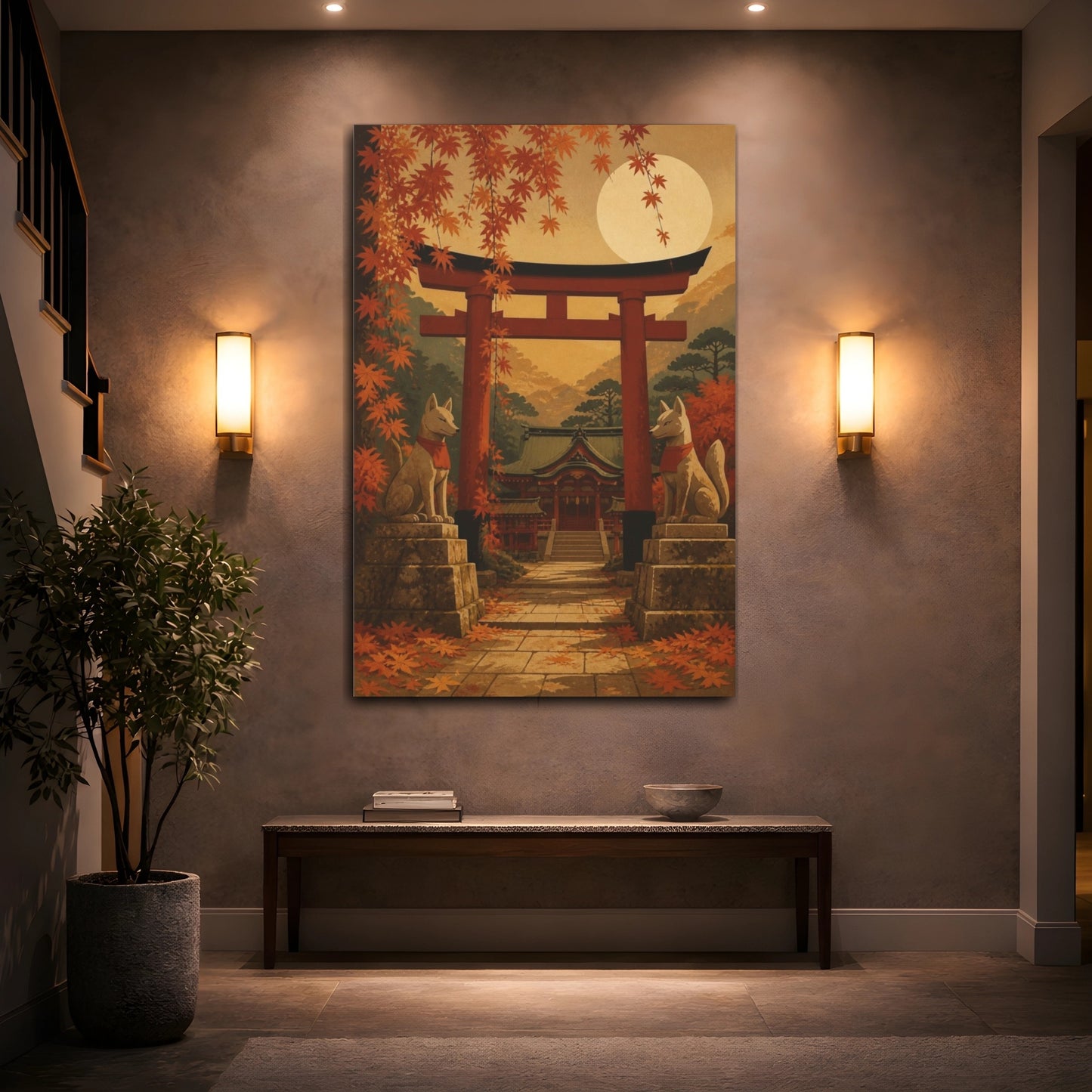 Mockup 2. Japanese Torii Gate shown as canvas print