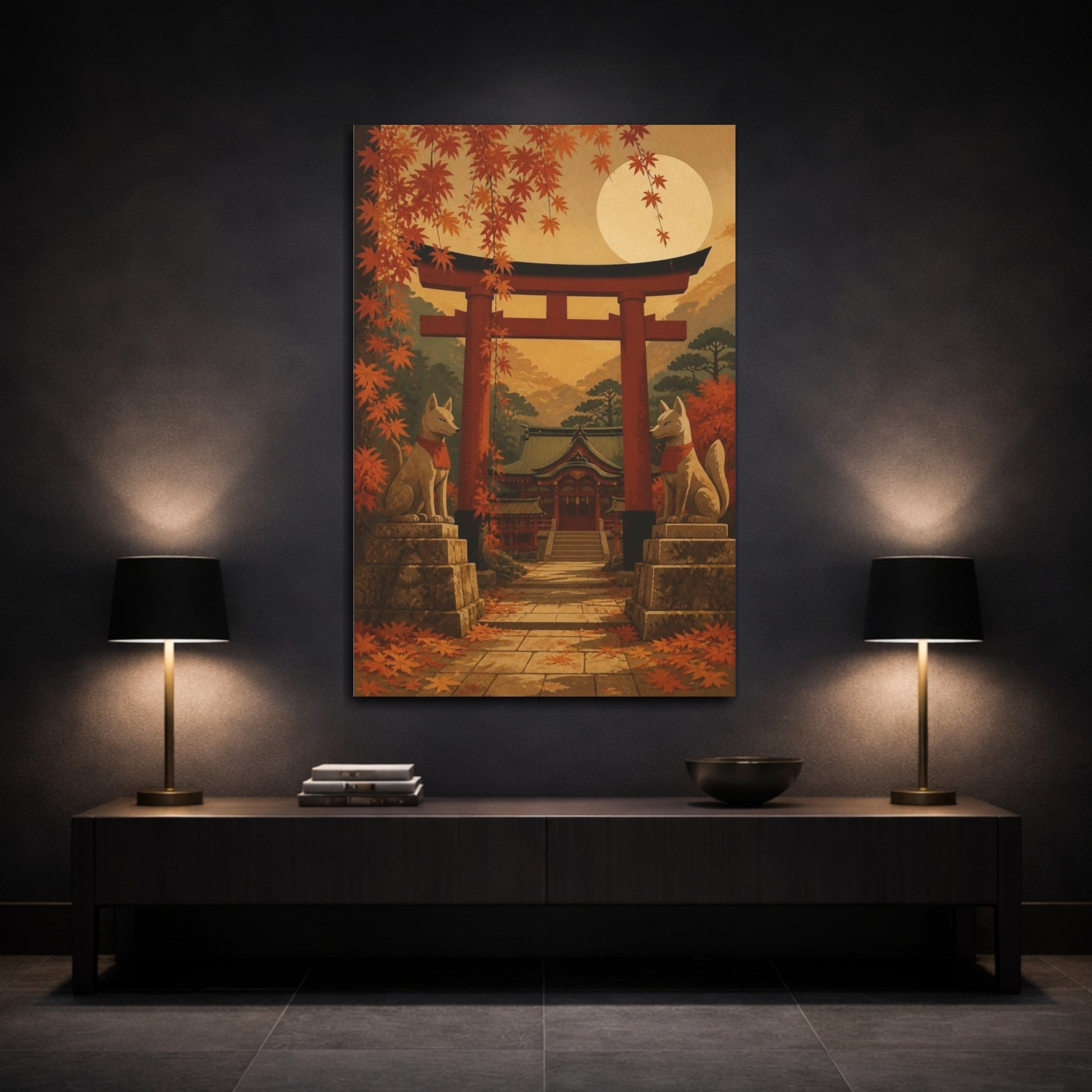 Mockup 3. Japanese Torii Gate shown as canvas print