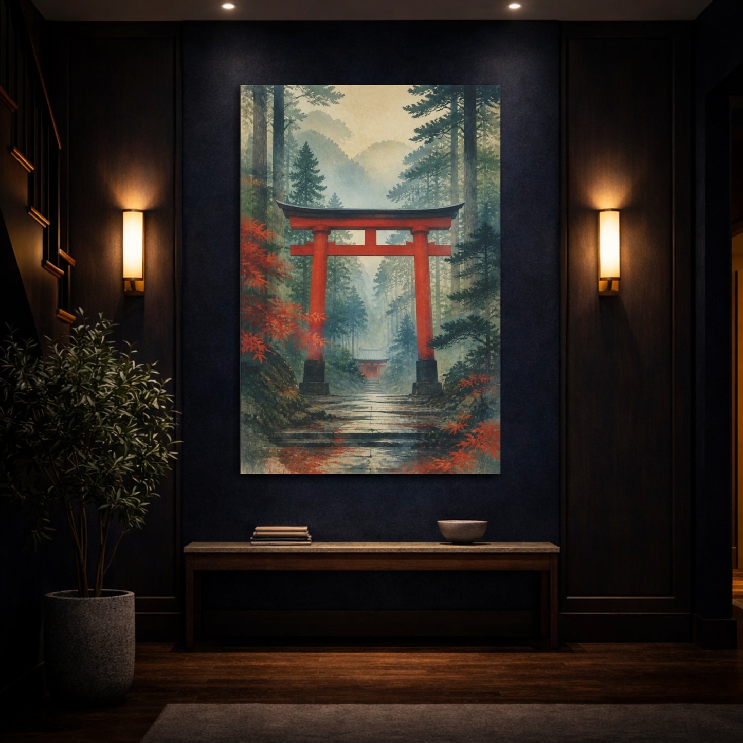 Mockup 4. Japanese Torii Gate shown as canvas print
