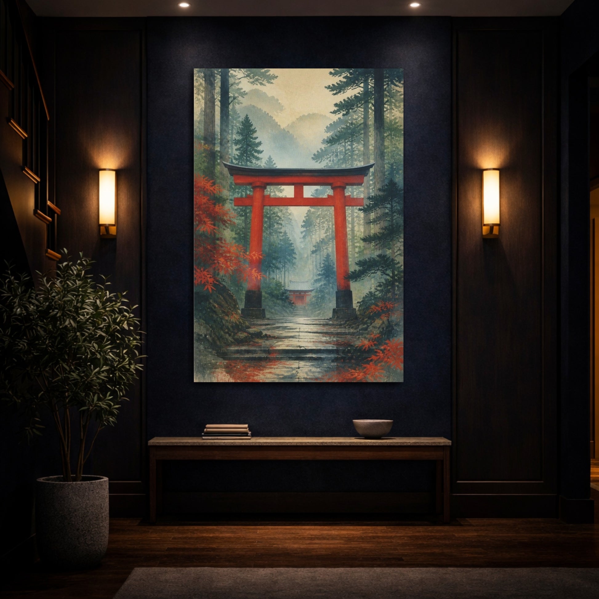 Mockup 4. Japanese Torii Gate shown as canvas print
