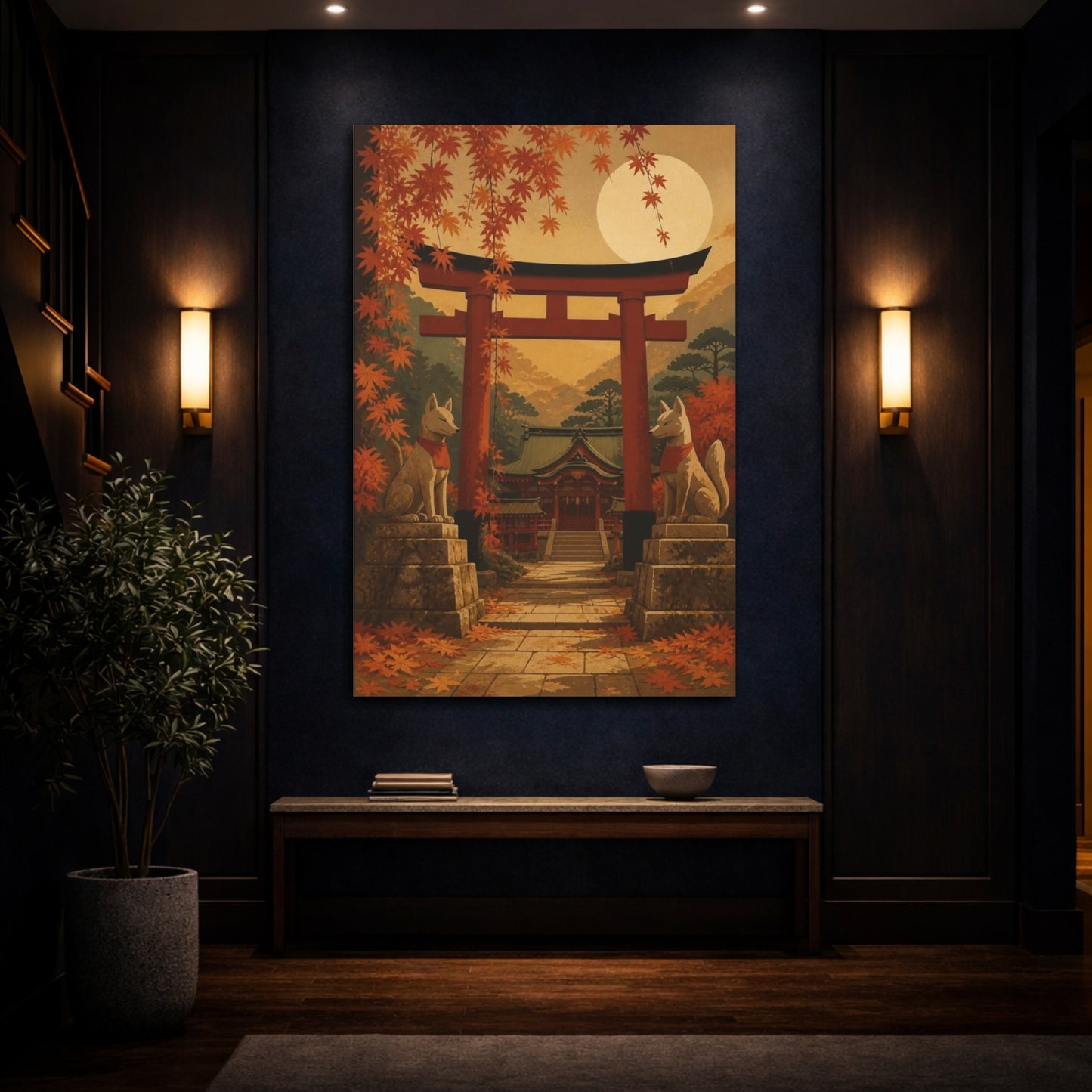 Mockup 4. Japanese Torii Gate shown as canvas print