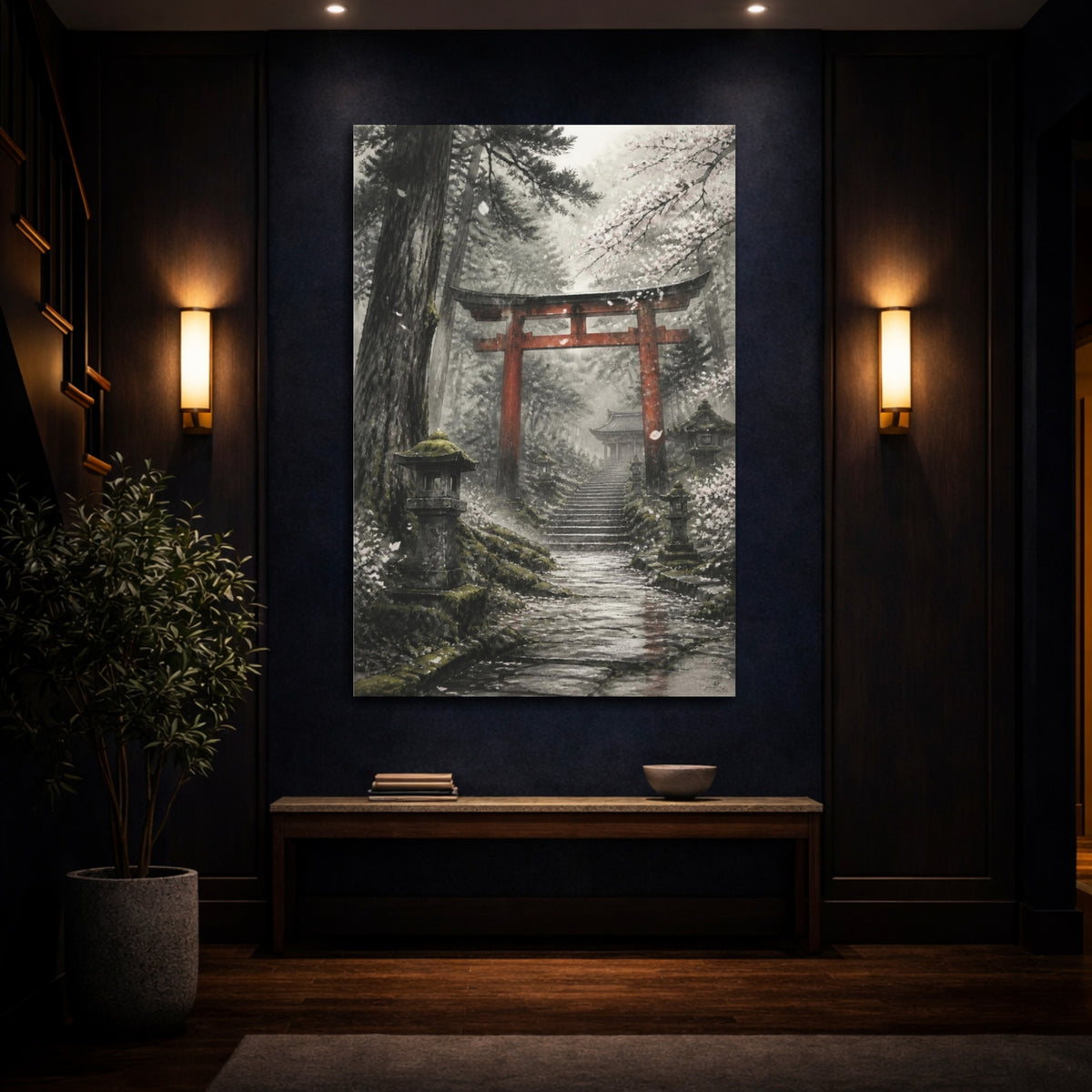 Mockup 4. Japanese Torii Gate shown as canvas print