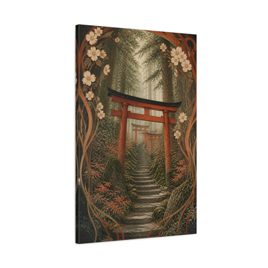 Main Mockup. Japanese Torii Stairway shown as canvas print