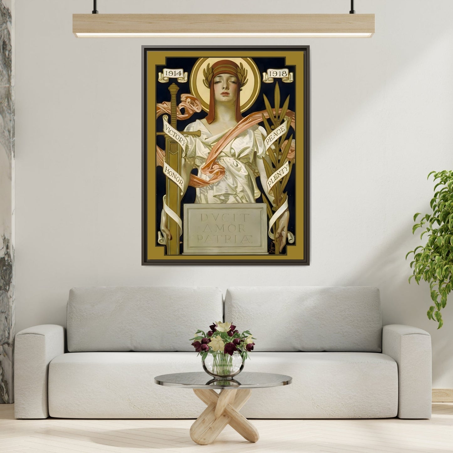 JC Leyendecker Victory Peace Goddess Canvas Wall Art Print - YesArtYes