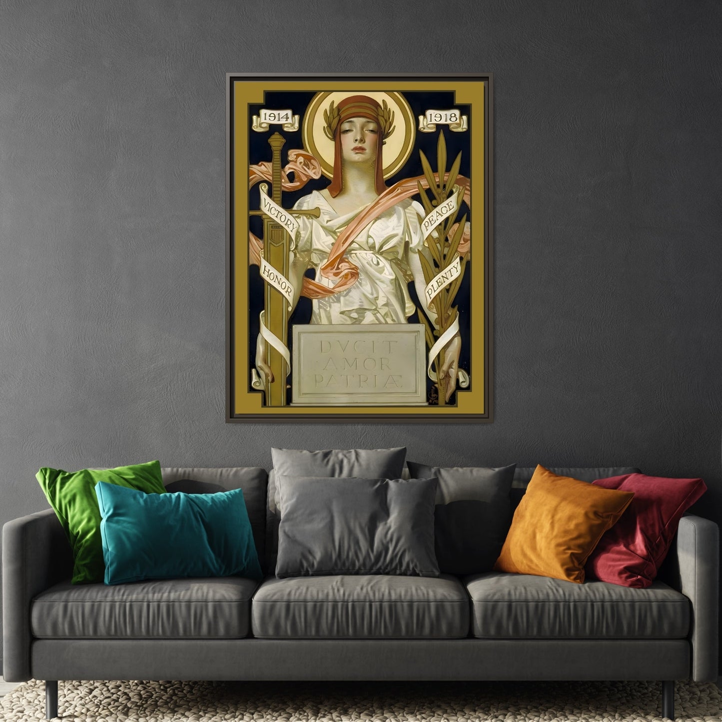 JC Leyendecker Victory Peace Goddess Canvas Wall Art Print - YesArtYes