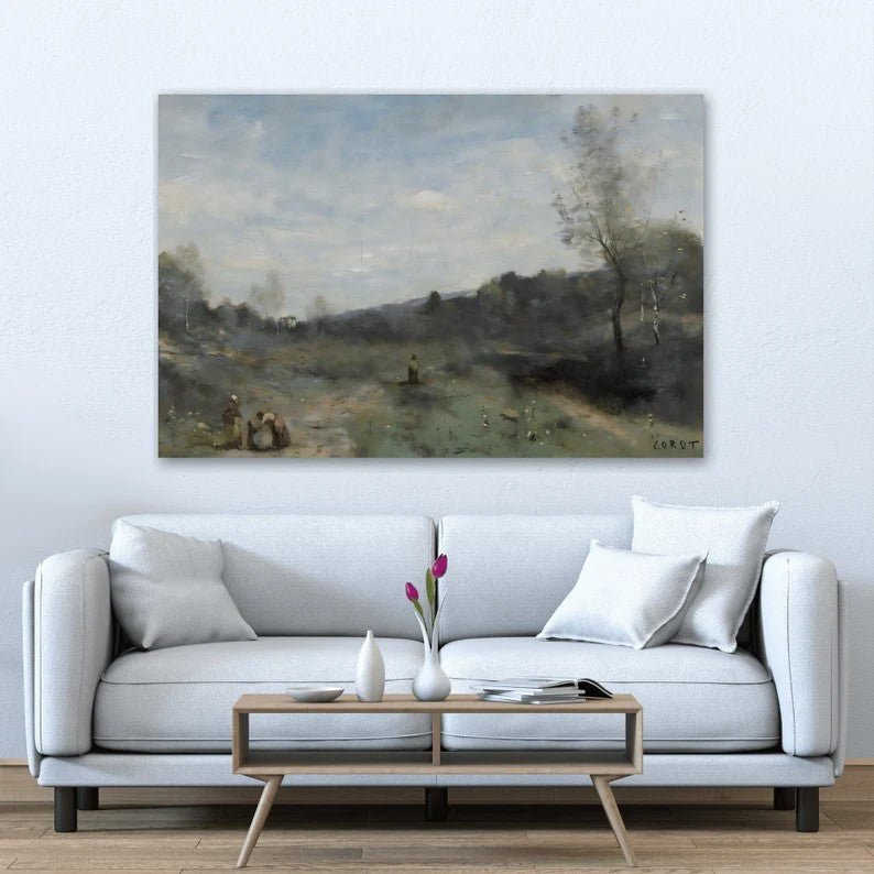 Jean Baptiste Corot Cleared Valleys Landscape - Canvas Wall Art Print