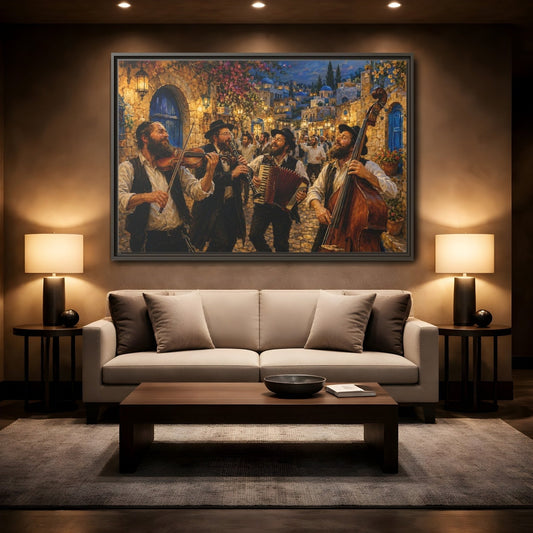 Jewish Klezmer Musicians Canvas - YesArtYes