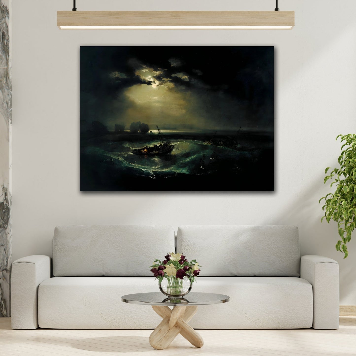 JMW Turner Fishermen at Sea Canvas Wall Art Print - YesArtYes