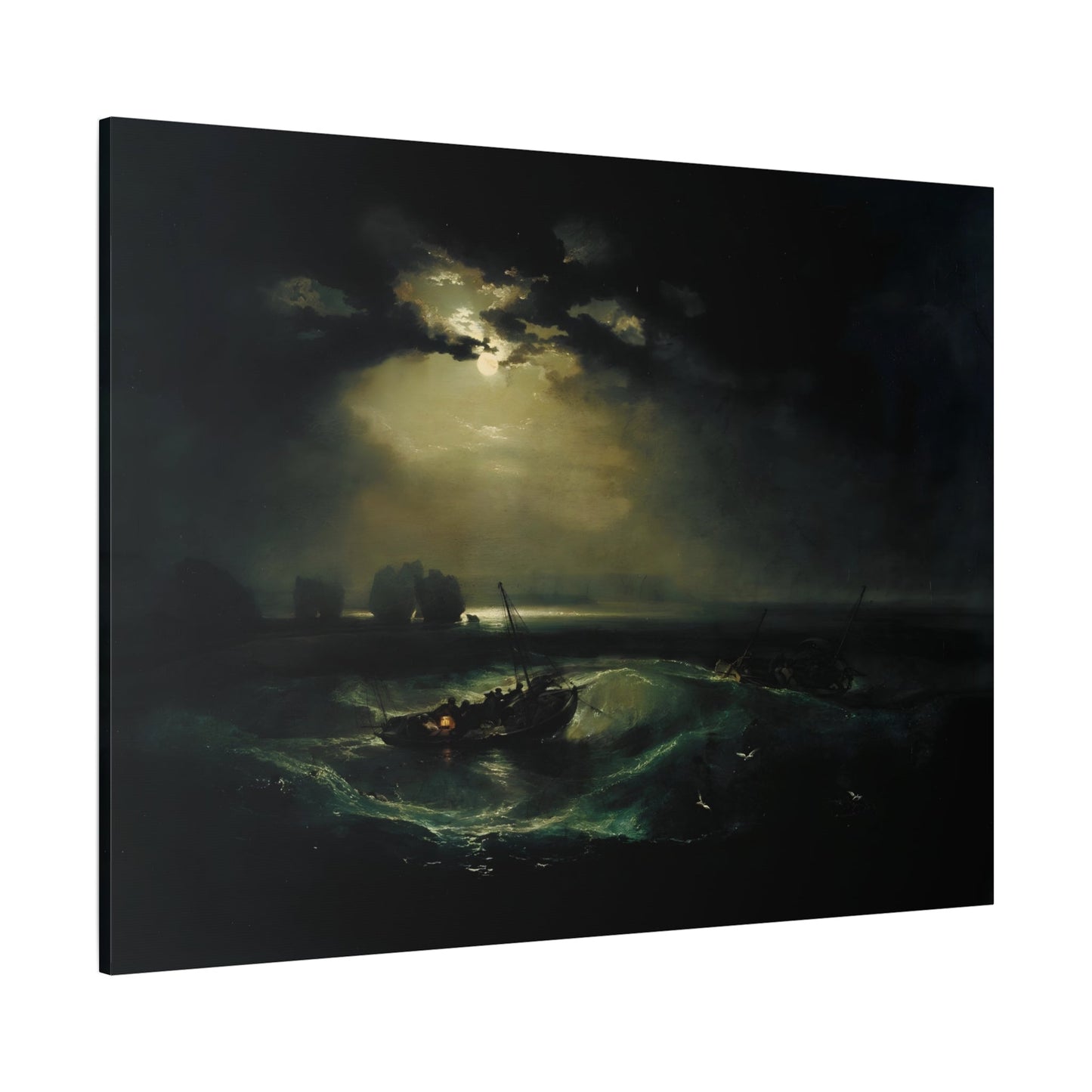 JMW Turner Fishermen at Sea Canvas Wall Art Print - YesArtYes