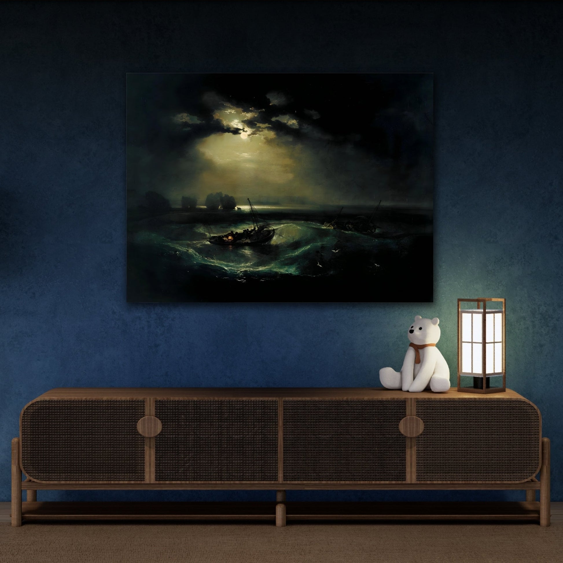 JMW Turner Fishermen at Sea Canvas Wall Art Print - YesArtYes