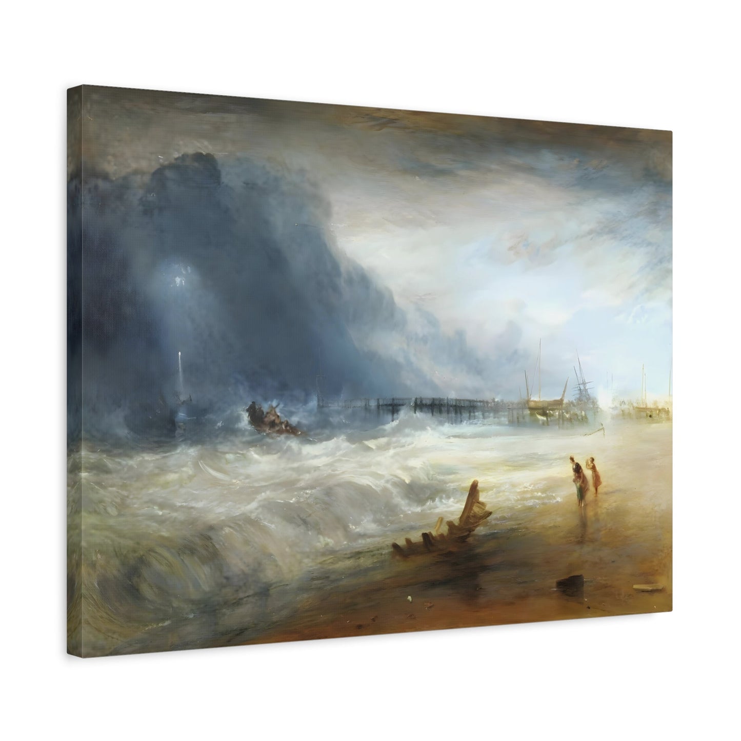 JMW Turner Lifeboat Abstract Sea Canvas Wall Art Print - YesArtYes