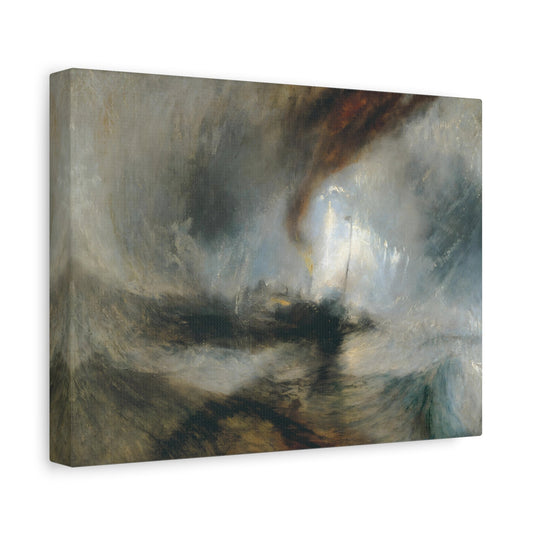 JMW Turner Snow Storm Steam Boat Canvas Print - Watercolor Abstract Wall Art