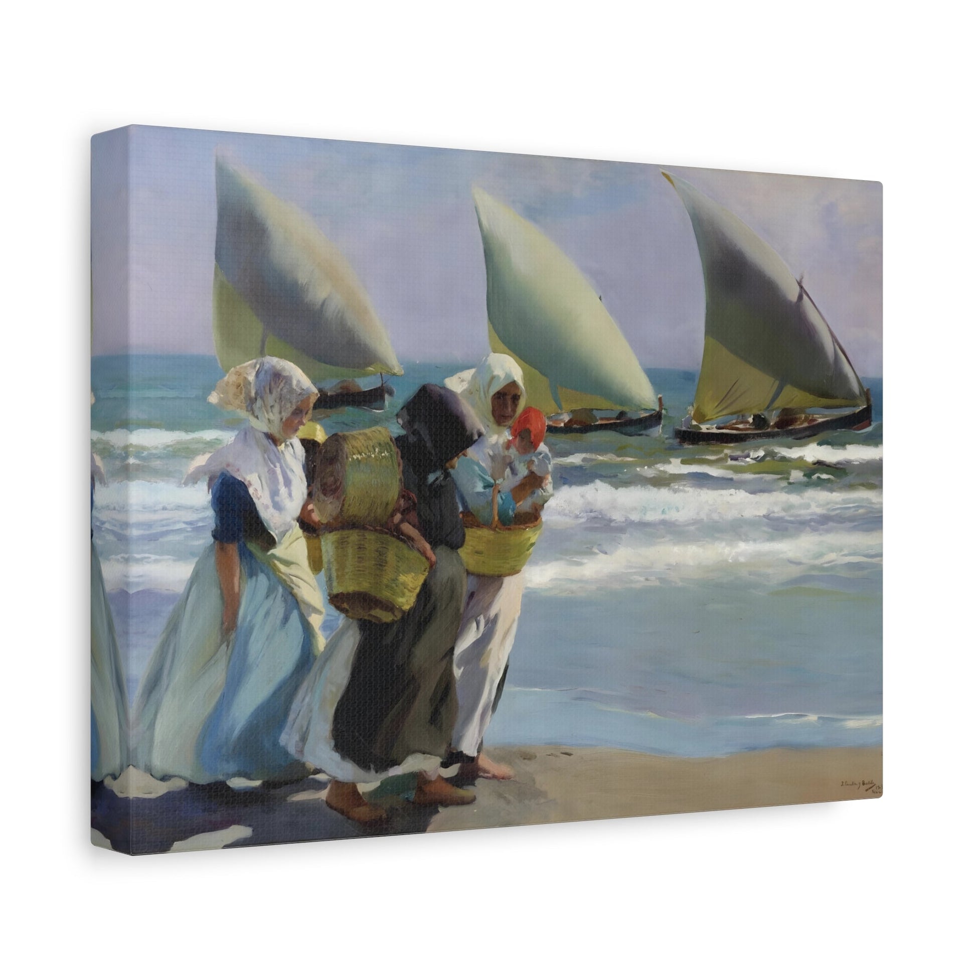 Joaquin Sorolla Three Sails Canvas Wall Art Print - YesArtYes
