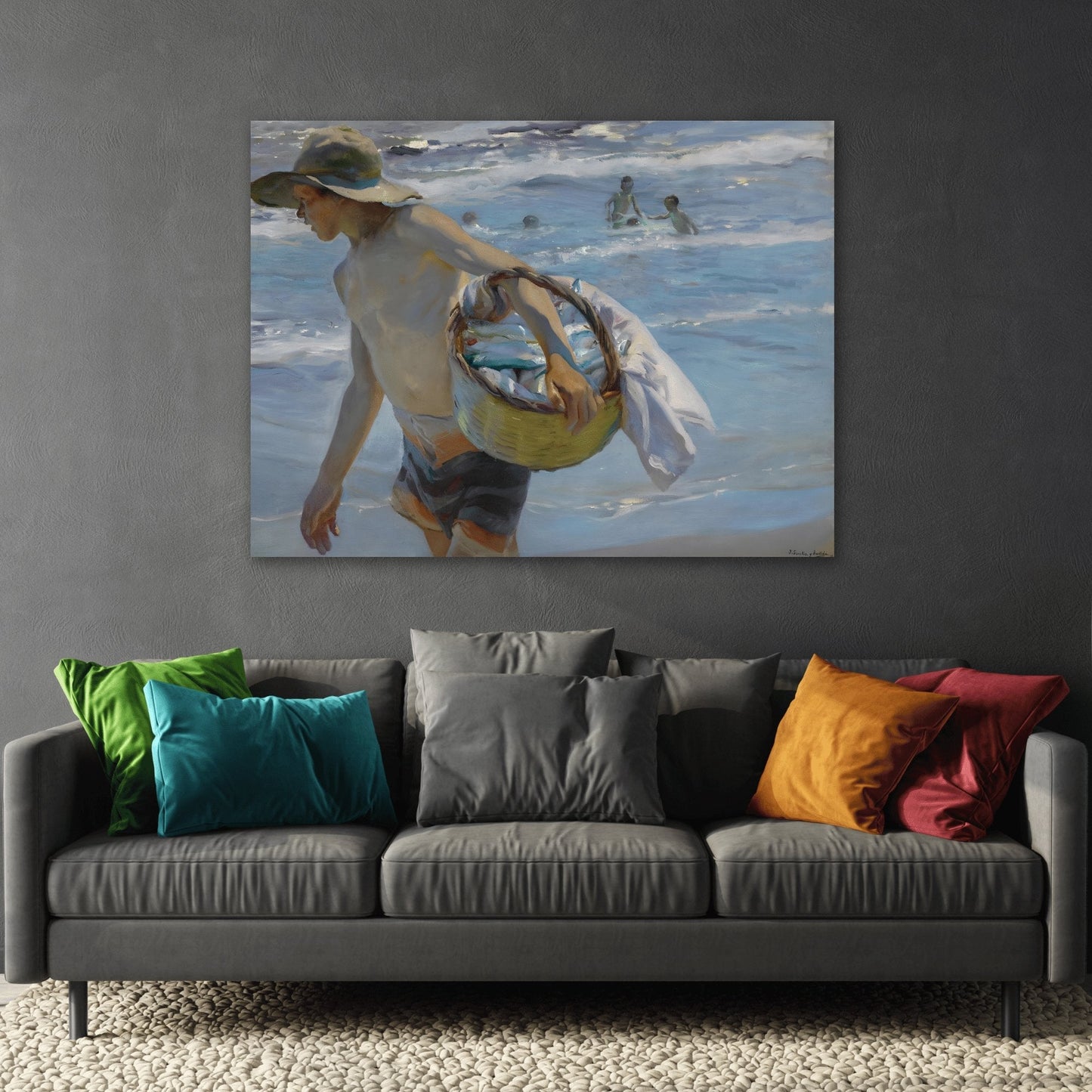 Joaquin Sorolla Young Fisherman Valencia - Canvas Wall Art Print