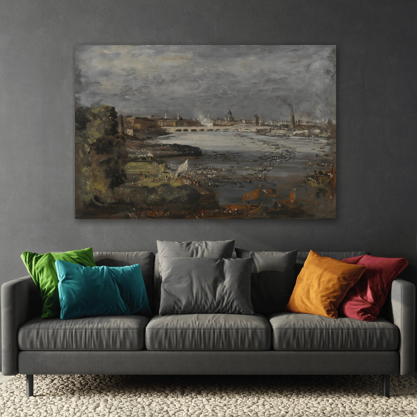 John Constable Opening of Waterloo Bridge - Canvas Wall Art Print Reproduction