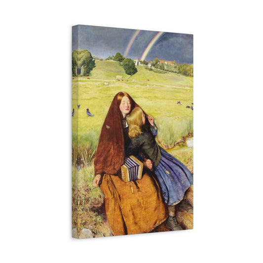 John Everett Millais Blind Girl - Framed Canvas Wall Art Print