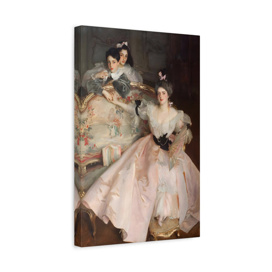 John Singer Sargent Carl Meyer and her Children - Framed Canvas Wall Art Print Reproduction