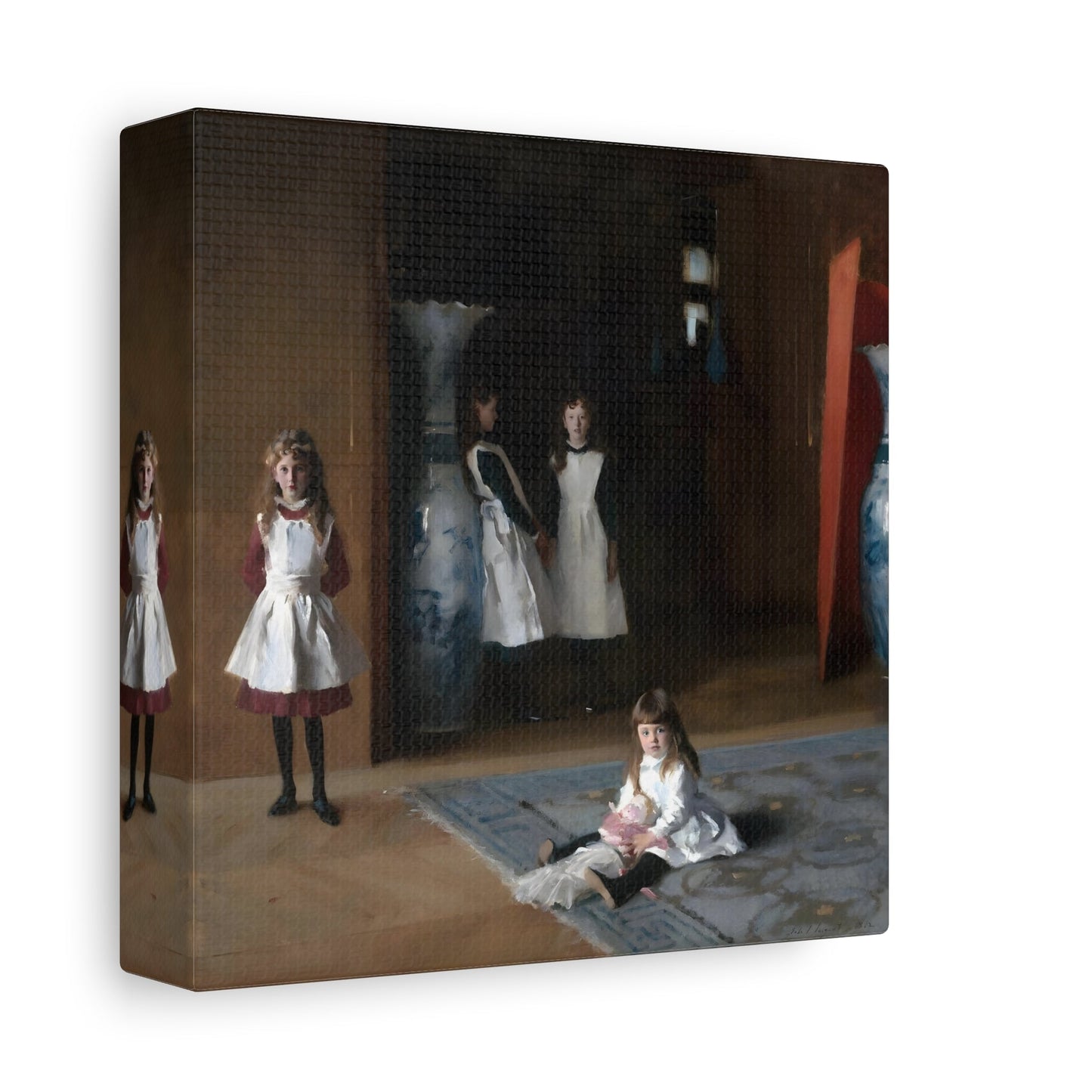 John Singer Sargent Daughters of Edward Darley Boit - Square Framed Canvas Wall Art Painting Print Reproduction