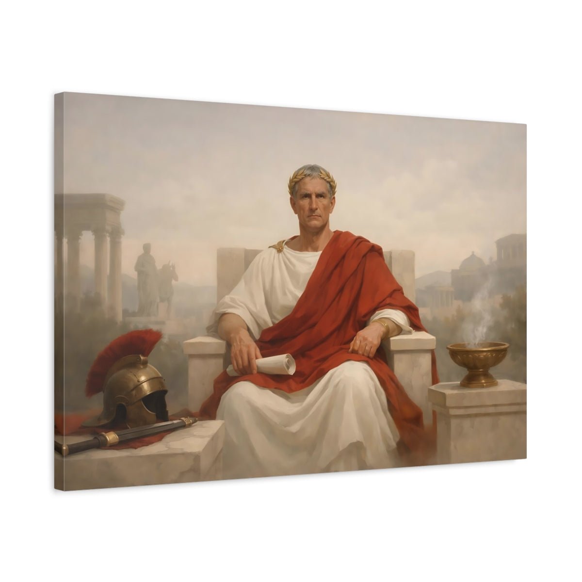 Julius Caesar Roman Emperor Vintage - Canvas Wall Art Print - YesArtYes