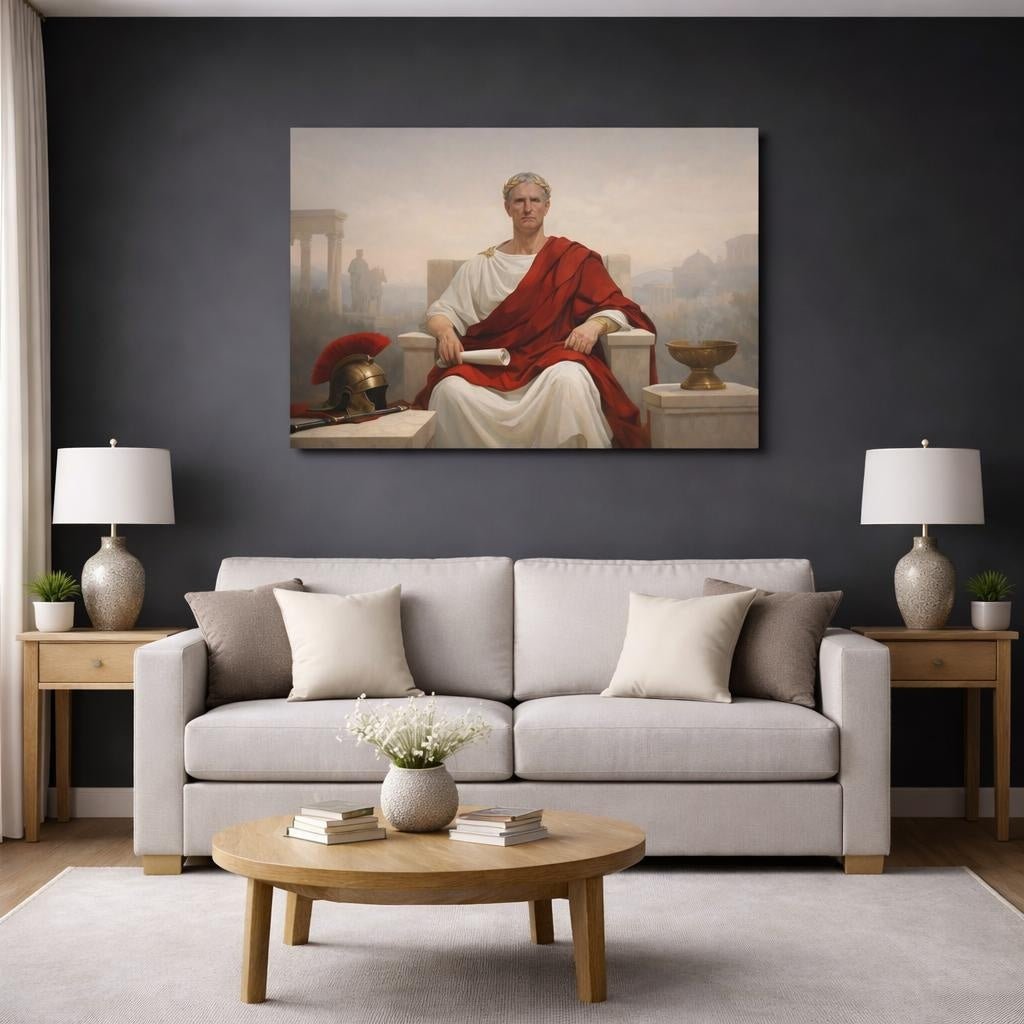 Julius Caesar Roman Emperor Vintage - Canvas Wall Art Print - YesArtYes