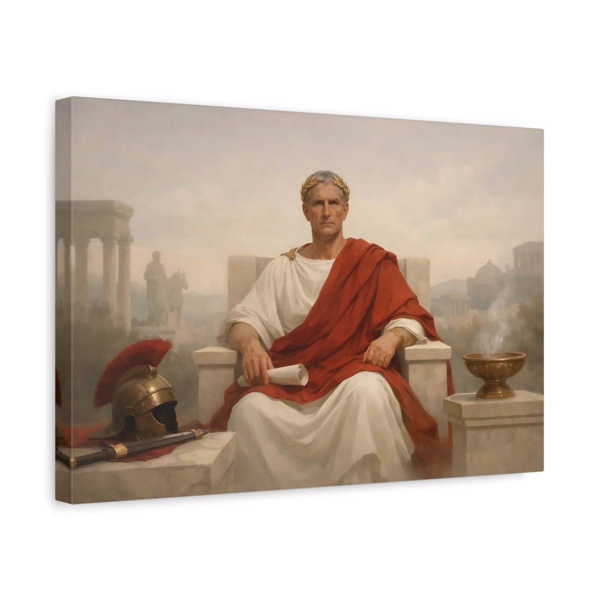 Julius Caesar Roman Emperor Vintage - Canvas Wall Art Print - YesArtYes