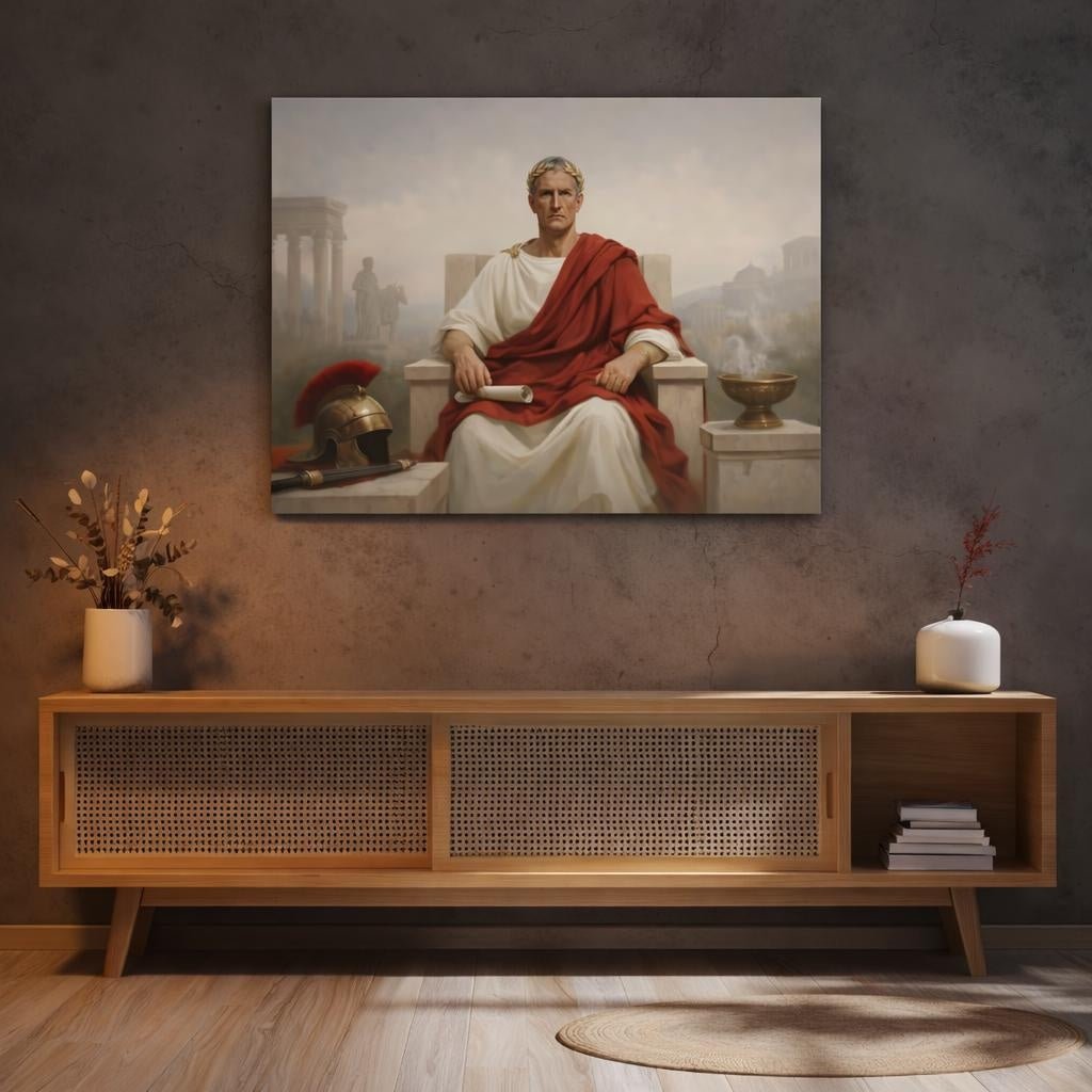 Julius Caesar Roman Emperor Vintage - Canvas Wall Art Print - YesArtYes