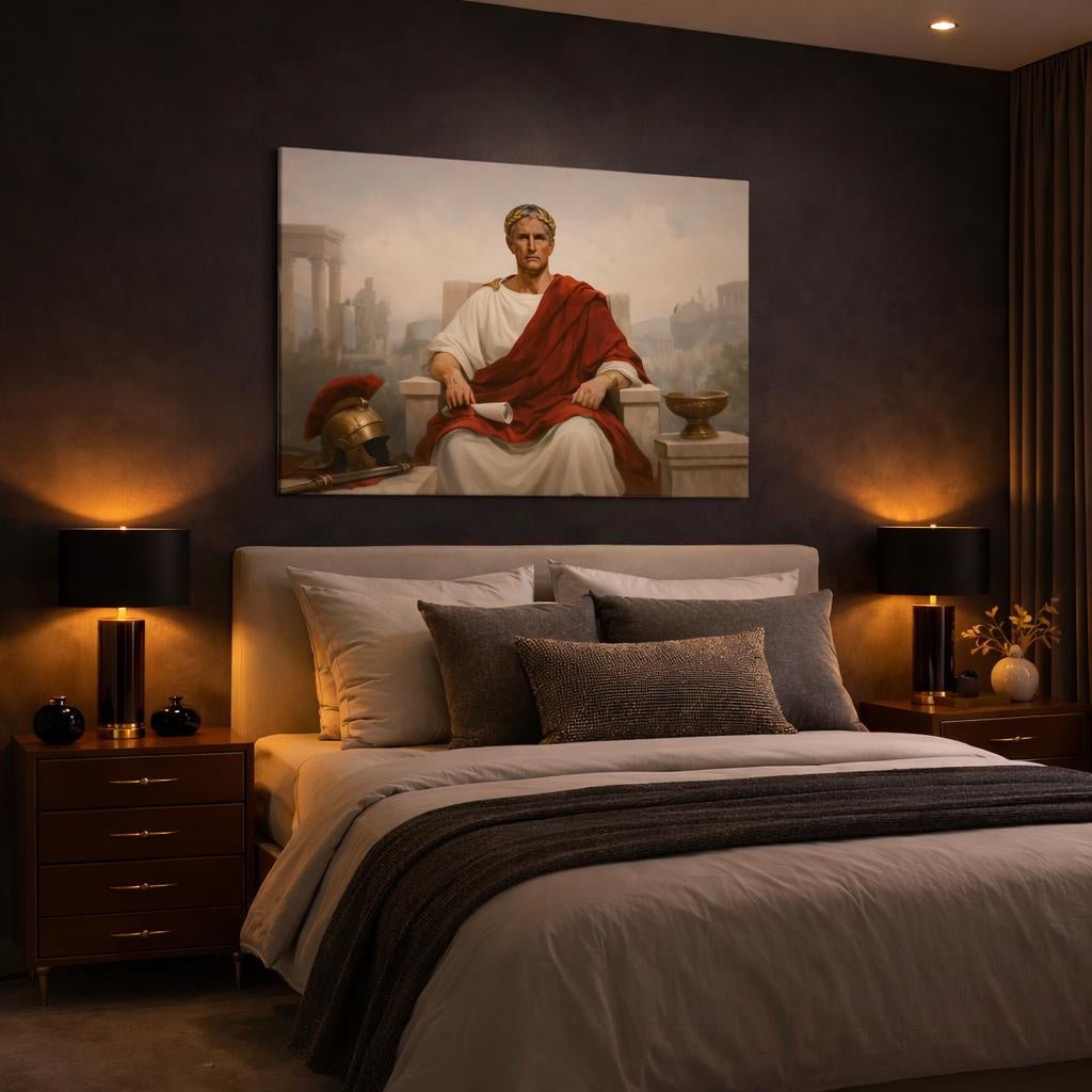 Julius Caesar Roman Emperor Vintage - Canvas Wall Art Print - YesArtYes