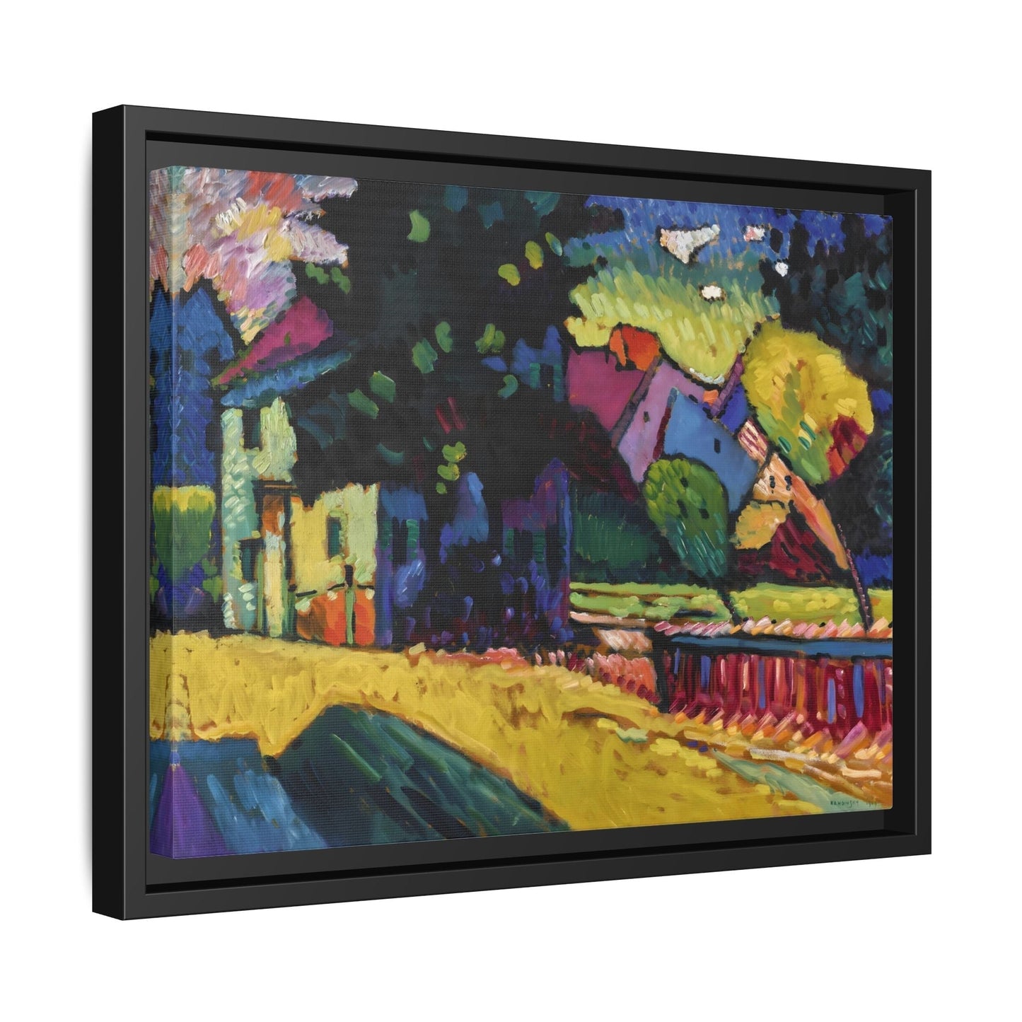 Kandinsky Murnau Canvas Print in Frame - Abstract Bavarian Geometric Wall Art